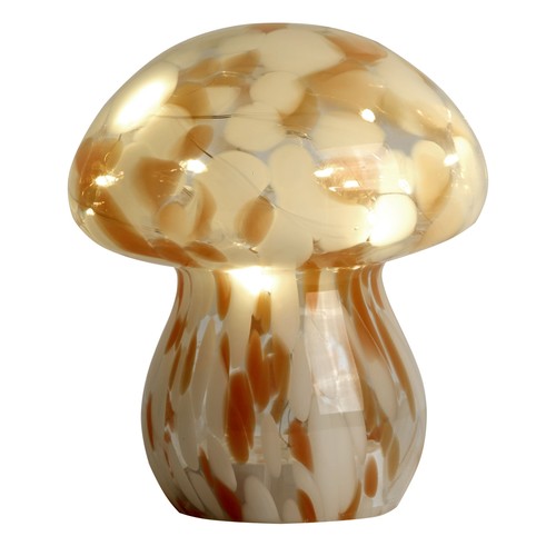 Coral glass mushroom led lamp - glass,