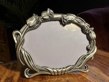 Boots Oval Flower Photo Frame Silver Tone Art Nouveau Style 1990s Unused Boxed