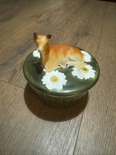 Vintage Ceramic Cow Butter Dish