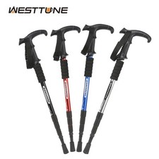 3-Section Telescopic Anti-shock Trekking Walking Pole Hiking Stick UK