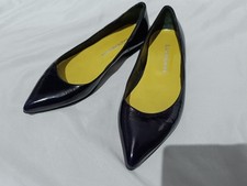 Lair Agosti Italian Dark Purple Patented Leather Women Slip On Shoes - EU37