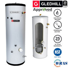 Gledhill ES 250L INDIRECT Unvented Hot Water Cylinder Stainless Steel 250 Litre