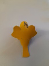 Real Leather Yellow  Elephant Keyring