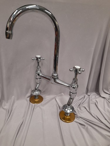 Chrome bridge mixer taps - chrome,