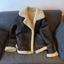 Bomber Jacket Men's Aviator Flying Bomber Sheep Skin Real Leather Jacket