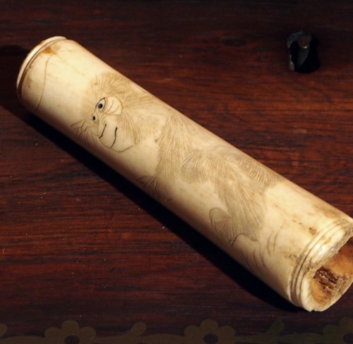 Antique chinese bone - antique, scrimshaw