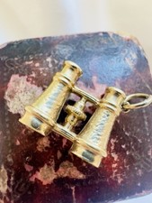 Vintage 9ct Gold Binocular Charm 1971