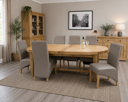 Solid oak deluxe super oval - super,