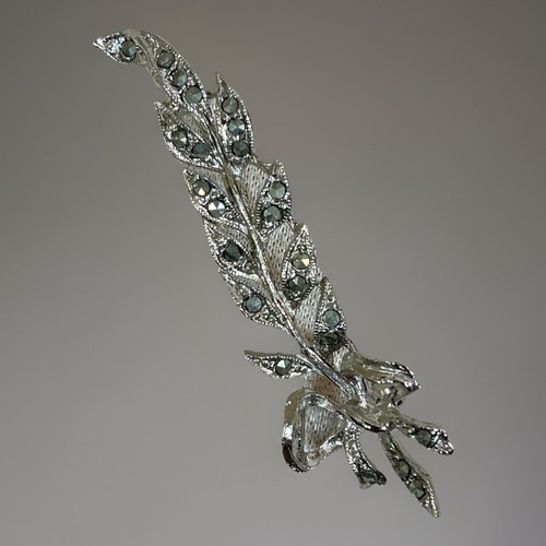 Vintage marcasite brooch - vintage,