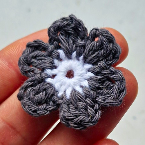 Set crochet grey white - 6,