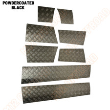 Discovery 2 Lower Door Skirting Kit (3 & 5 Door) 2mm Chequer Plate Black