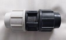 Plasson 25mm Blue MDPE to 3/4" Black Water Main Pipe Metric to Imperial Joiner