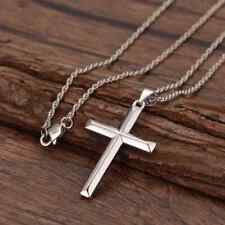 925 Sterling Silver Cross Pendant Necklace - choice of chain sizes for crucifix
