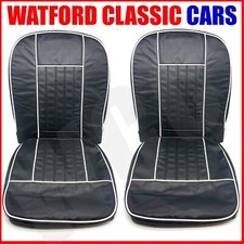 MGB Roadster and GT seat covers 1962 -1968 Black/White, does a pair of Seats.