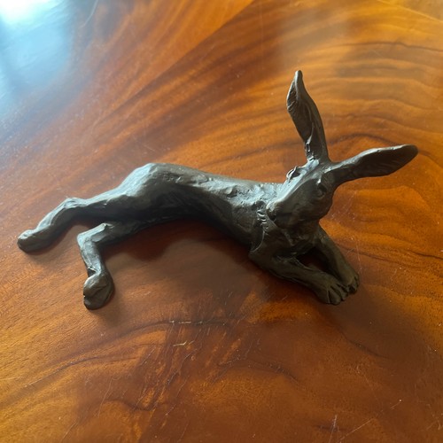 Bronze hare figurine - hare, julia
