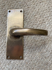 ANTIQUE BRASS BRONZE INTERIOR DOOR HANDLE R/H Reclaimed Salvage