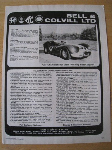 Bell colvill ltd lister - &,