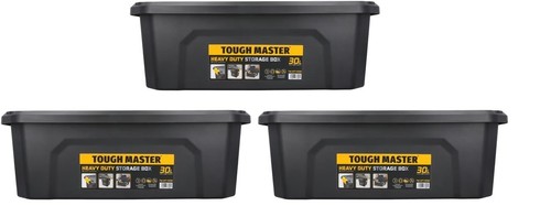Black plastic storage box lids - black,