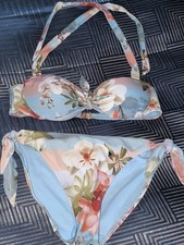 BNWT Ted Baker Mint Choc Chip  Blue Floral Bikini Sz 3 - 12