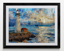 Lighthouse Seascape Framed