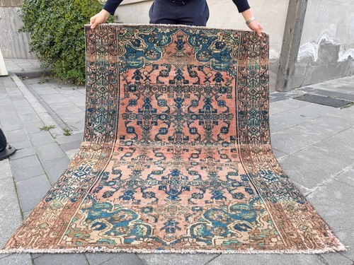 1x5 vintage oushak rug - oushak,