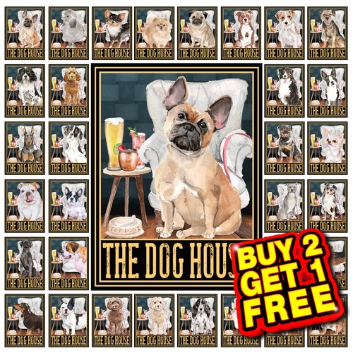 The dog house metal - dog, tin