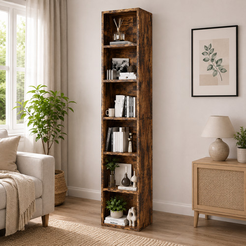 Tall bookcase tier - 6, narrow