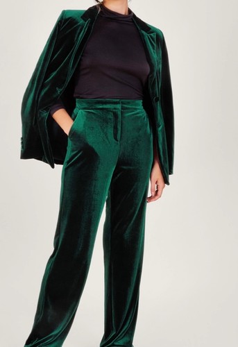 Monsoon green velvet - , flare
