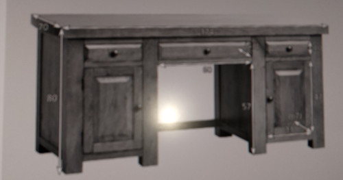 Hercules oak desk with - with, drawers