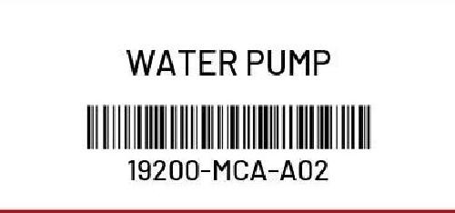 Oem honda water pump - honda,