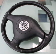 VW Golf Mk4 GTi Anniversary RED STITCH BLACK perforated Leather Steering Wheel