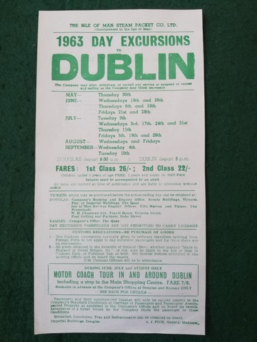 1963 isle man steam packet - 1963,
