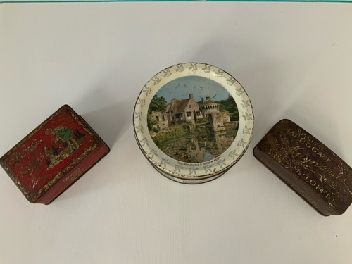 Vintage metal advertising tins - vintage,
