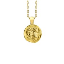 Janus Roman Coin Necklace – Handmade Polished Sterling Silver Coin Pendant