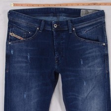 Mens Diesel BELTHER 0688A Stretch Slim Straight Blue Jeans W33 W32 L34