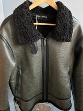Zara mens faux - leather, jacket