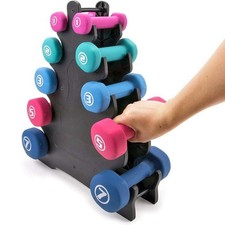 5 Tier Dumbell Weight Rack Sports Equipment Tower Stand Home Gym Organizer