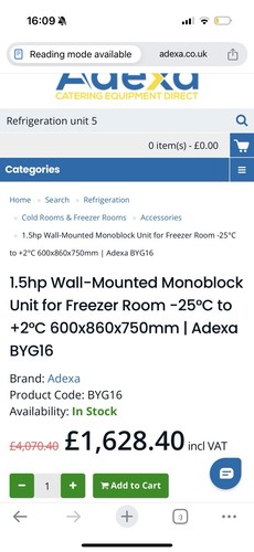 Adexa byg16 5hp wall - 1.5hp, wall-mounted
