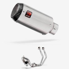 Lextek Stainless Steel CP1 Carbon Exhaust System Low Level MT-07/XSR 700 14 - 24