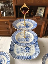 Antique Spode Bone China 3 Tier Cake Stand - Kew Pattern