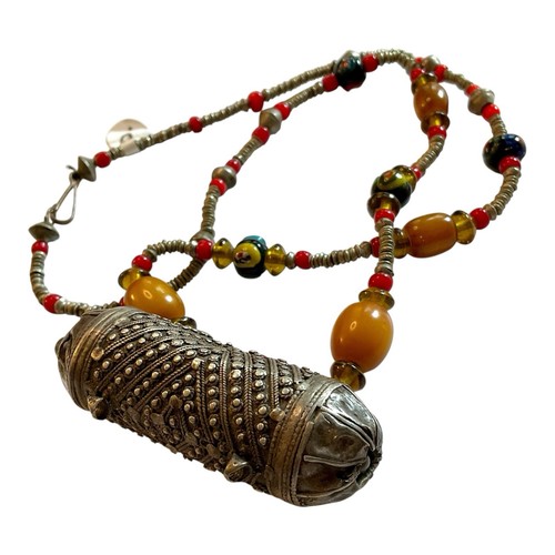 Antique yemen silver necklace - antique,