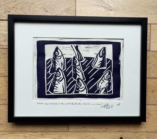 Simon bradley original lino - simon,