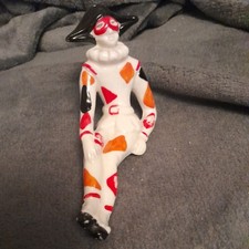 Capodimonte figurine harley quin style  very rare ornament jester 