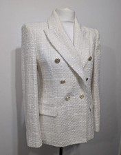 Zara Tweed Boucle Cream Jacket