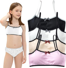 4 Pack Girls Bra, Cotton