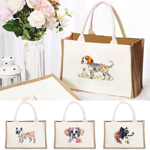 Printed canvas jute tote bags - printed,