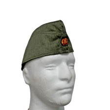 Genuine Original East German NVA Side Cap Garrison Hat Army Police Uniform DDR