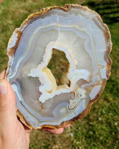 Large druzy agate slab slice - druzy,