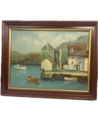 Cornwall polperro stone oil - d,
