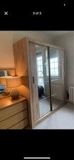 John Lewis Sliding Door Wardrobe, Mirror Doors, Wood RRP £600